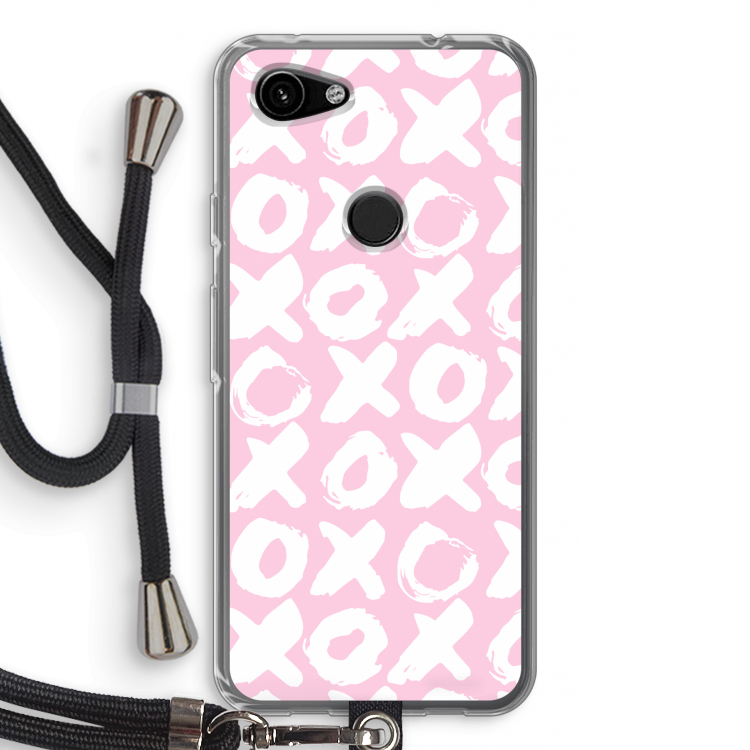 XOXO: Pixel 3a Transparant Hoesje met koord