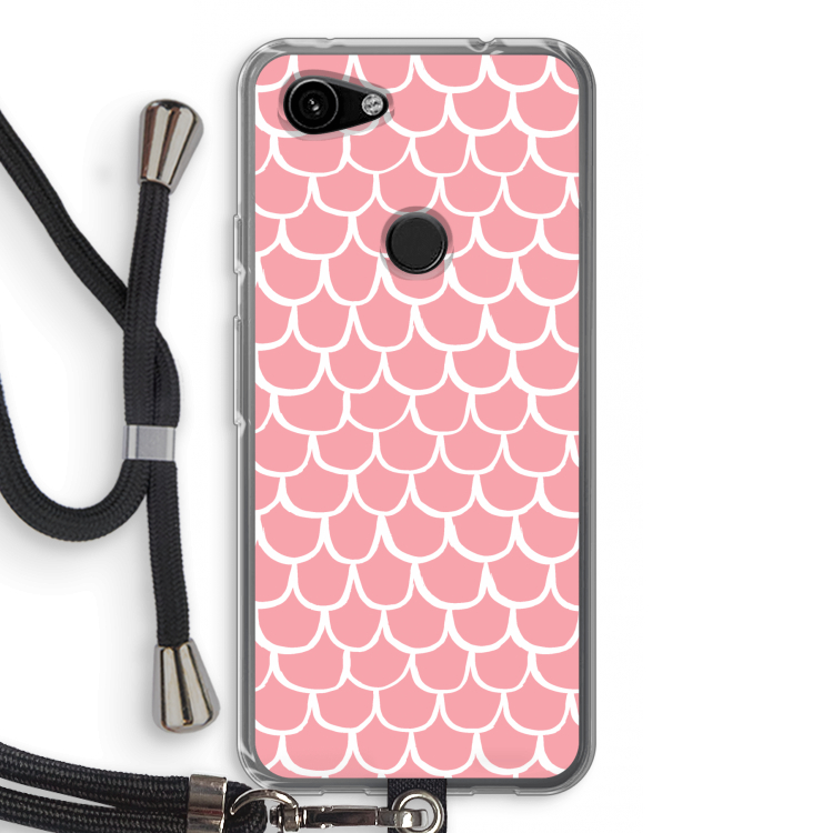 Dakpannetjes: Pixel 3a Transparant Hoesje met koord