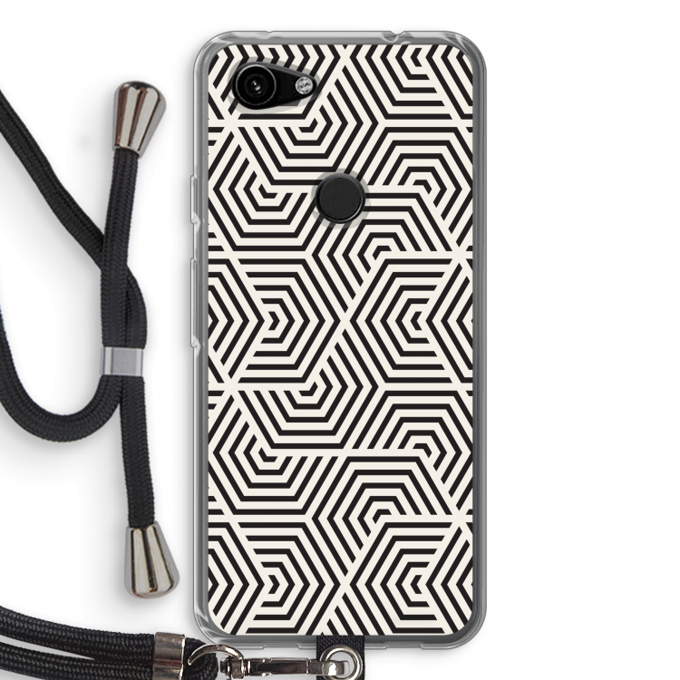 Magic pattern: Pixel 3a Transparant Hoesje met koord