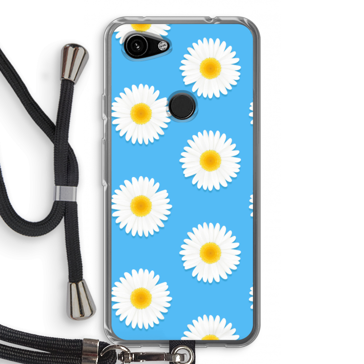 Margrietjes: Pixel 3a Transparant Hoesje met koord