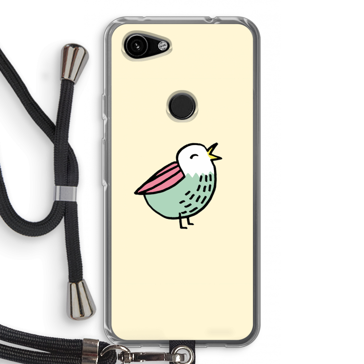 Birdy: Pixel 3a Transparant Hoesje met koord