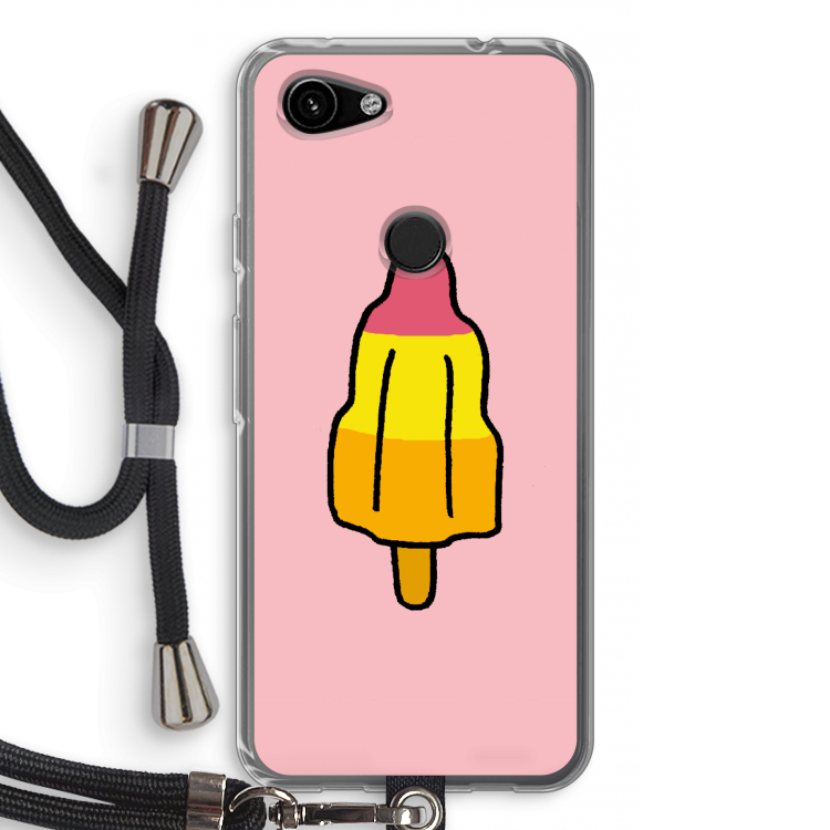 Raketijsje: Pixel 3a Transparant Hoesje met koord