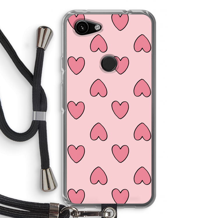 Ondersteboven verliefd: Pixel 3a Transparant Hoesje met koord