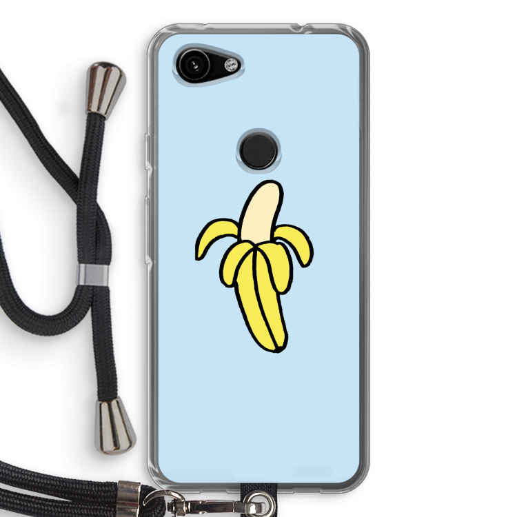 Banana: Pixel 3a Transparant Hoesje met koord