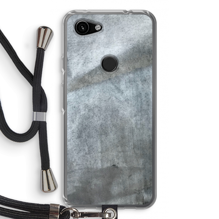 Grey Stone: Pixel 3a Transparant Hoesje met koord