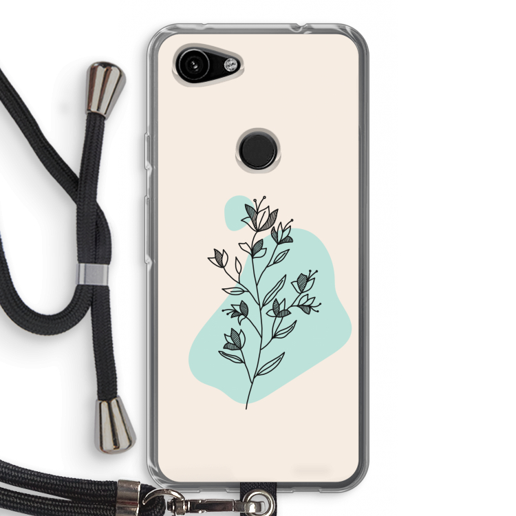 Violets are blue: Pixel 3a Transparant Hoesje met koord