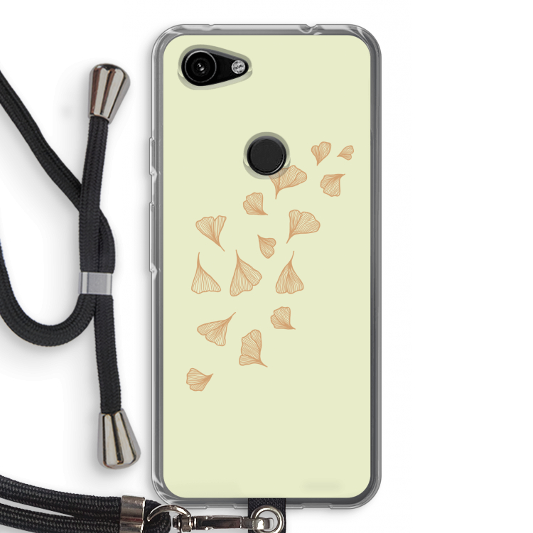 Falling Leaves: Pixel 3a Transparant Hoesje met koord