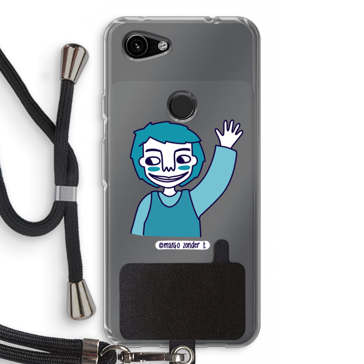 Zwaai: Pixel 3a Transparant Hoesje met koord