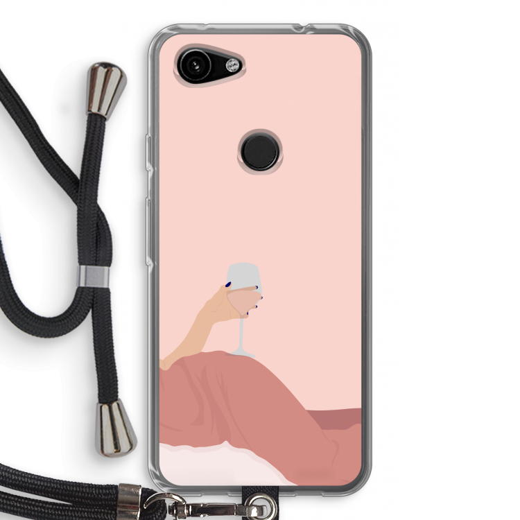 Wine: Pixel 3a Transparant Hoesje met koord