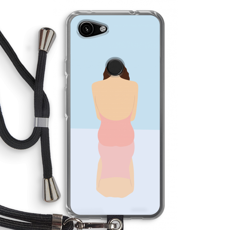 Mirror: Pixel 3a Transparant Hoesje met koord