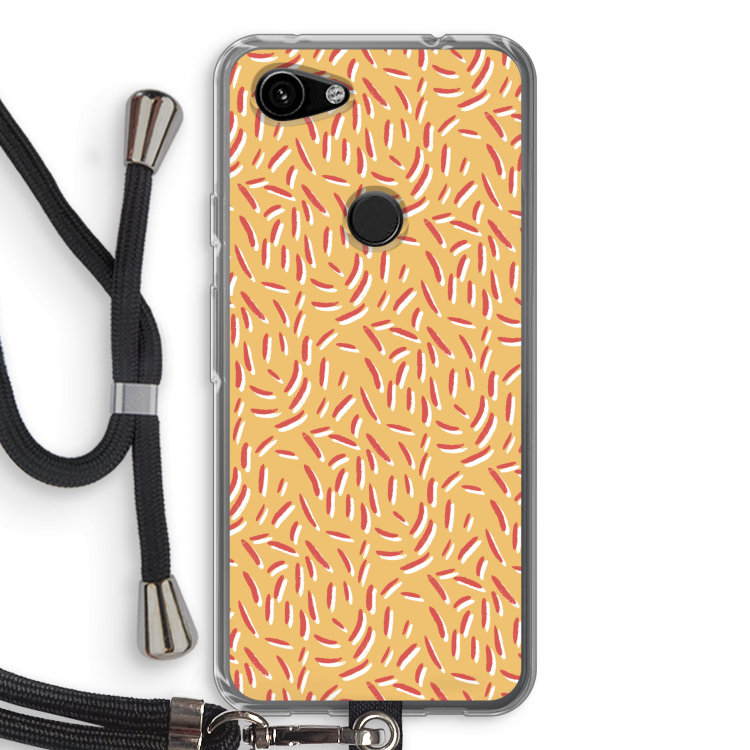 Camouflage: Pixel 3a Transparant Hoesje met koord