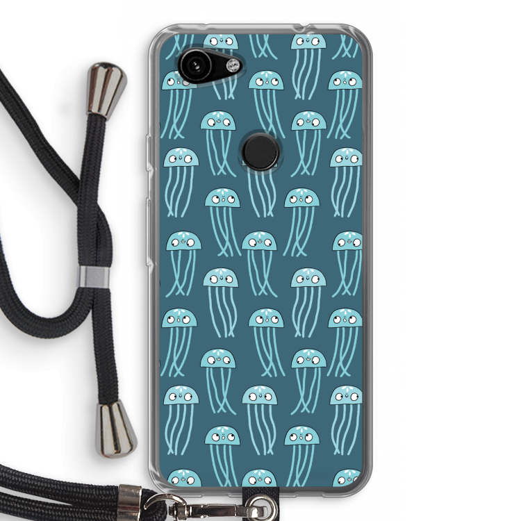Kwallie: Pixel 3a Transparant Hoesje met koord
