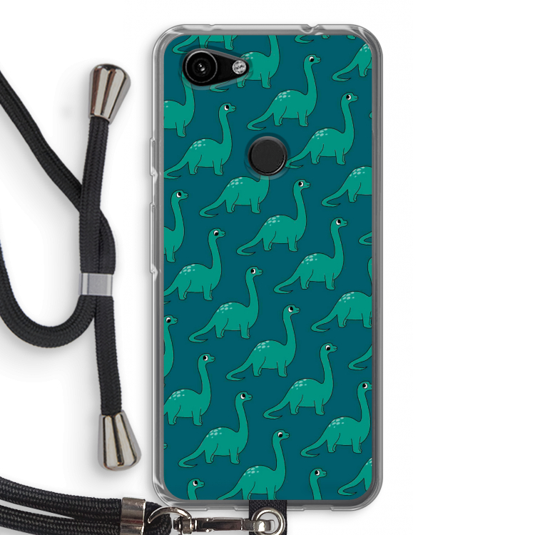 Diplodocus: Pixel 3a Transparant Hoesje met koord