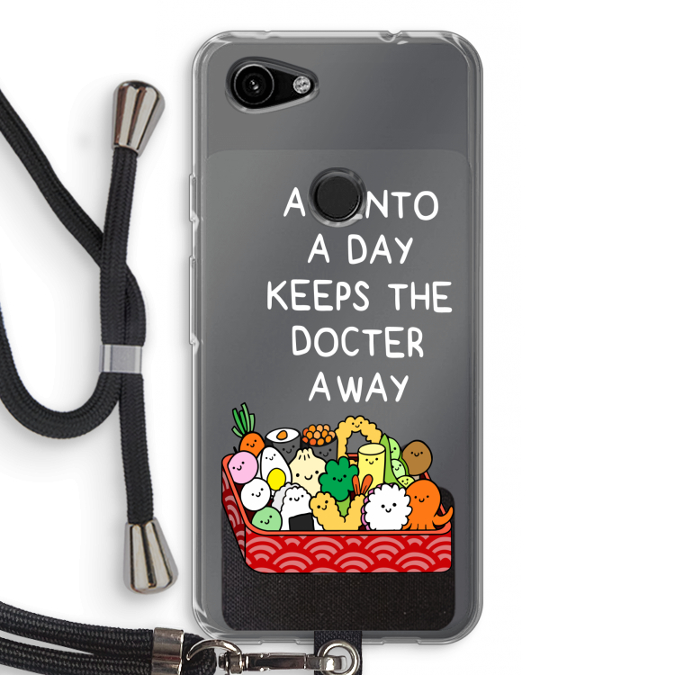 Bento a day: Pixel 3a Transparant Hoesje met koord