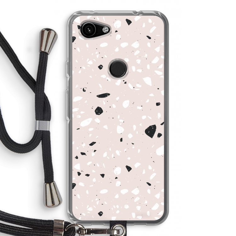 Terrazzo N°20: Pixel 3a Transparant Hoesje met koord