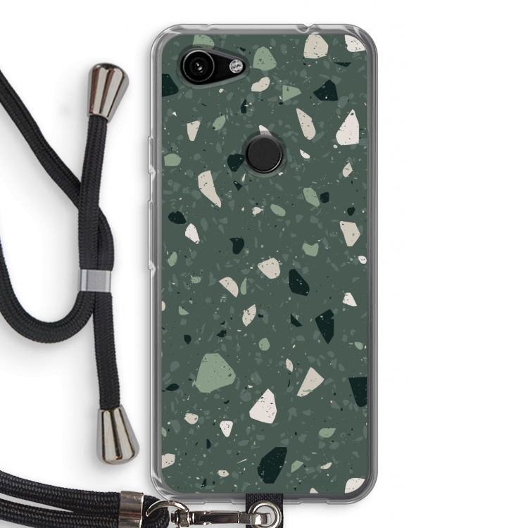 Terrazzo N°19: Pixel 3a Transparant Hoesje met koord