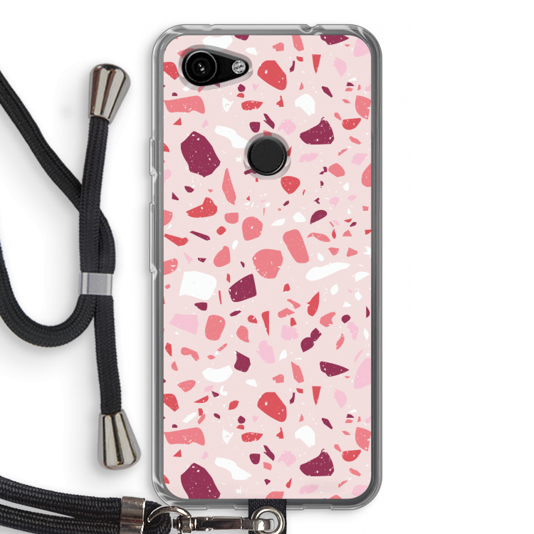 Terrazzo N°15: Pixel 3a Transparant Hoesje met koord