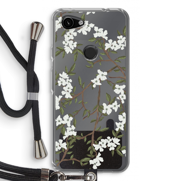 Blossoming spring: Pixel 3a Transparant Hoesje met koord
