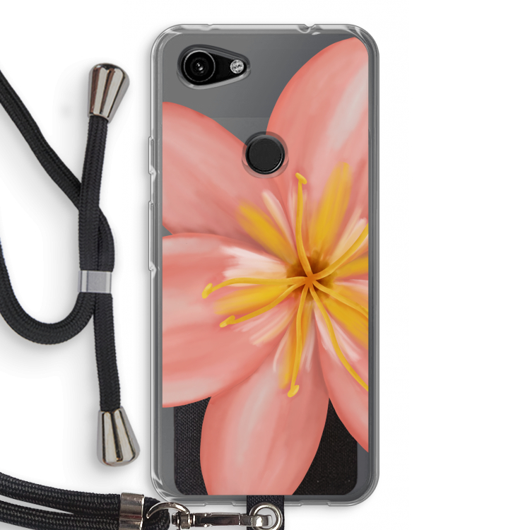Pink Ellila Flower: Pixel 3a Transparant Hoesje met koord