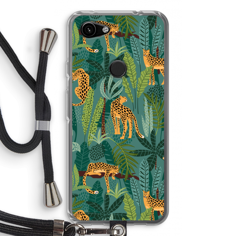 Luipaard 2: Pixel 3a Transparant Hoesje met koord