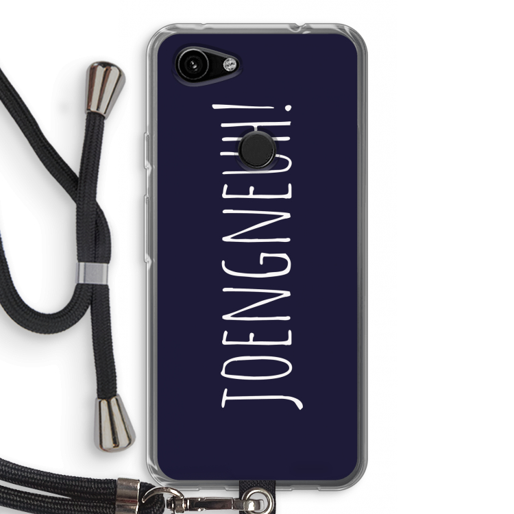 Joengneuh!: Pixel 3a Transparant Hoesje met koord