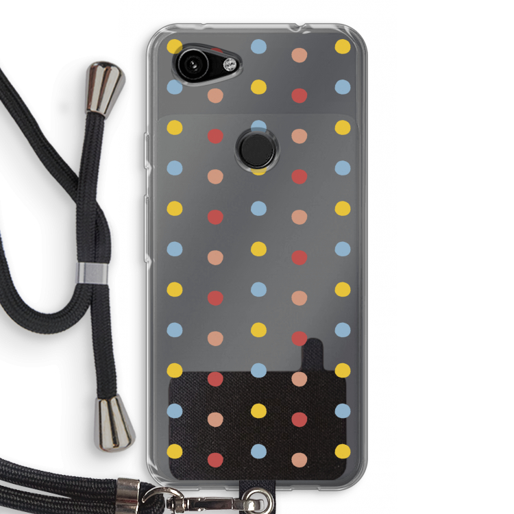 Bollen: Pixel 3a Transparant Hoesje met koord