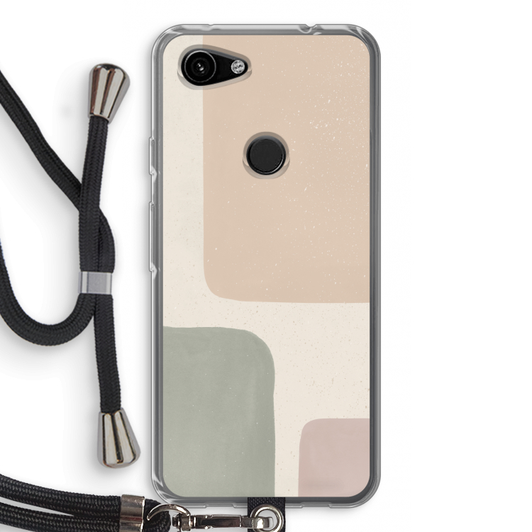 Geo #7: Pixel 3a Transparant Hoesje met koord