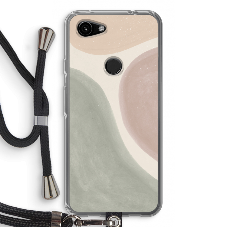 Geo #6: Pixel 3a Transparant Hoesje met koord