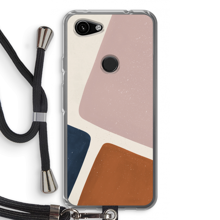 Geo #2: Pixel 3a Transparant Hoesje met koord