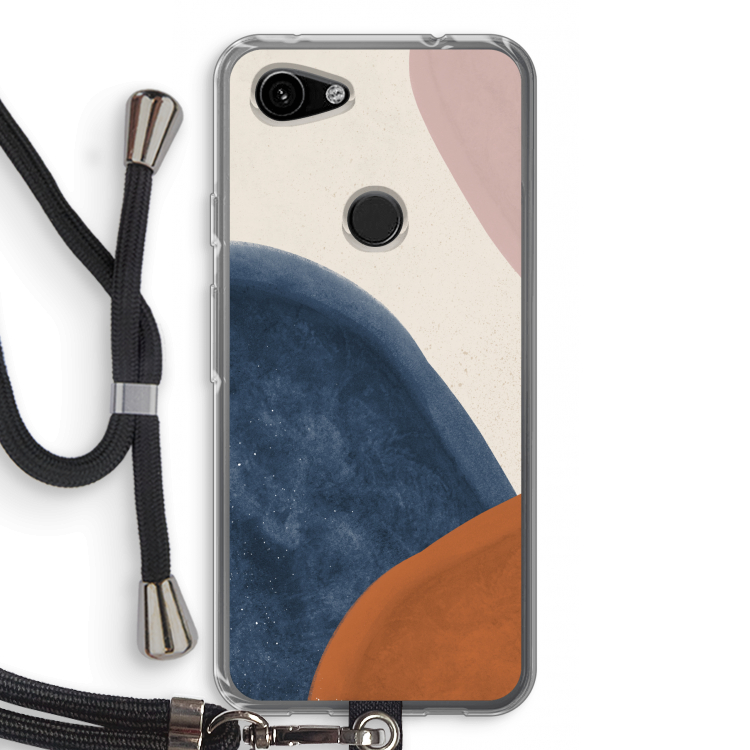 Geo #1: Pixel 3a Transparant Hoesje met koord