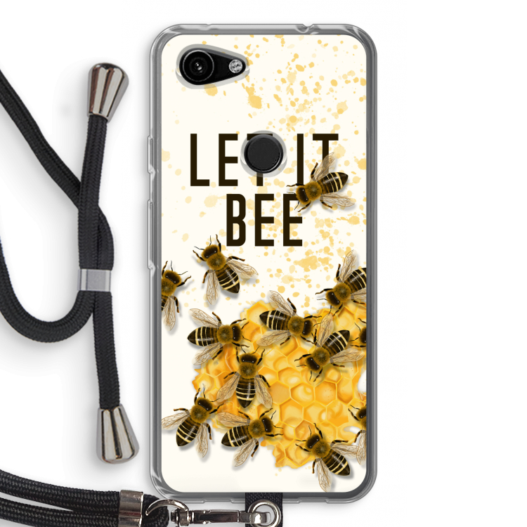 Let it bee: Pixel 3a Transparant Hoesje met koord