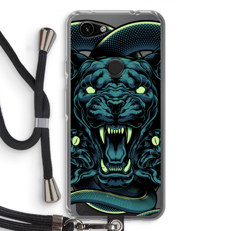 Cougar and Vipers: Pixel 3a Transparant Hoesje met koord