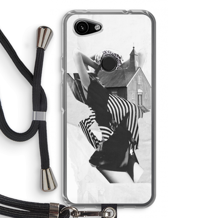 House: Pixel 3a Transparant Hoesje met koord