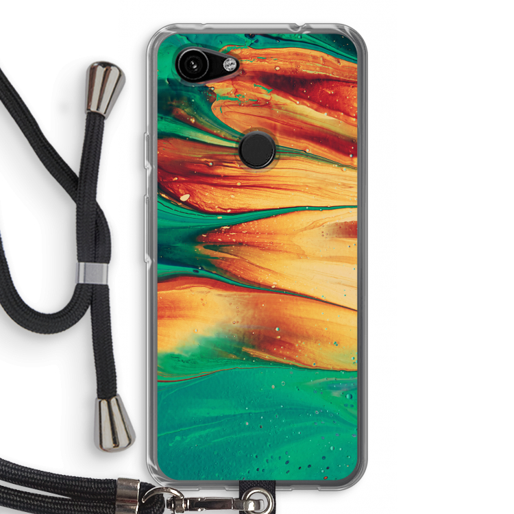 Green Inferno: Pixel 3a Transparant Hoesje met koord