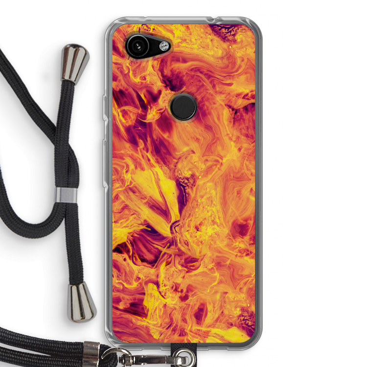 Eternal Fire: Pixel 3a Transparant Hoesje met koord