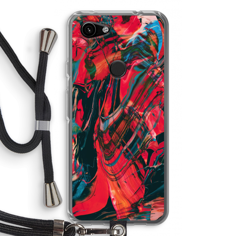 Endless Descent: Pixel 3a Transparant Hoesje met koord