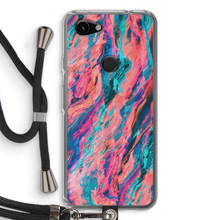 Electric Times: Pixel 3a Transparant Hoesje met koord
