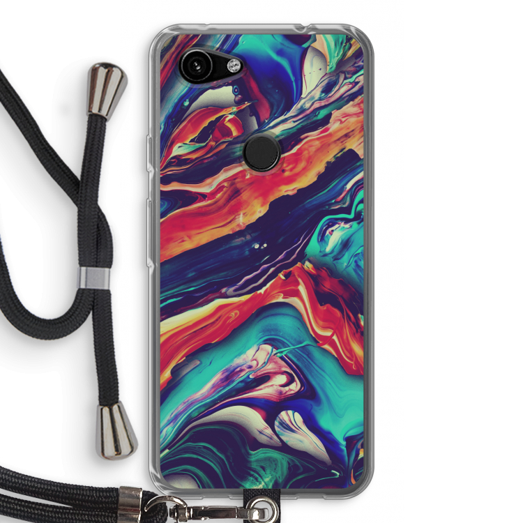 Chameleon Sun: Pixel 3a Transparant Hoesje met koord