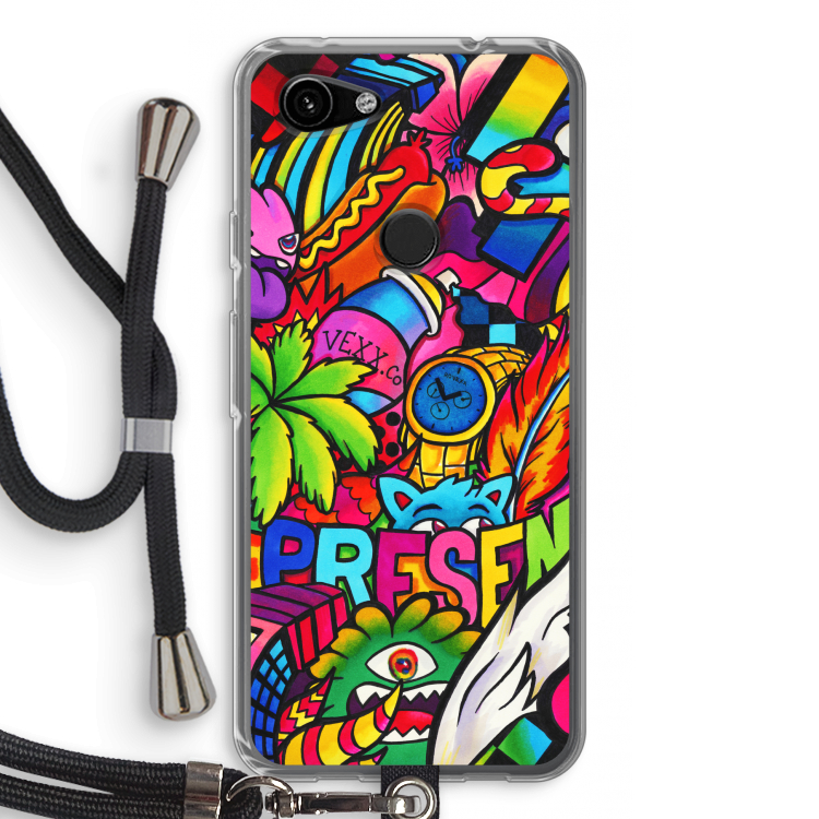 Represent: Pixel 3a Transparant Hoesje met koord
