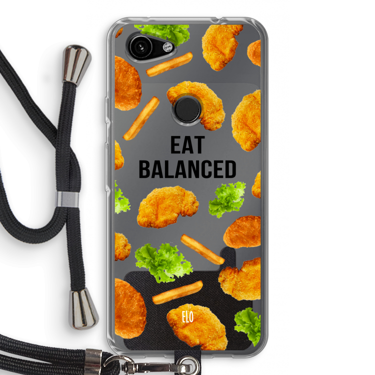 Eat Balanced: Pixel 3a Transparant Hoesje met koord