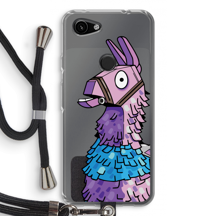 Lama: Pixel 3a Transparant Hoesje met koord