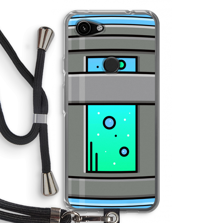 Chug Bottle: Pixel 3a Transparant Hoesje met koord