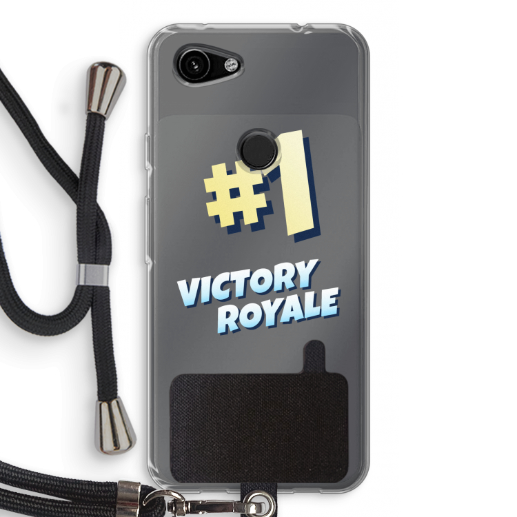 Victory Royale: Pixel 3a Transparant Hoesje met koord