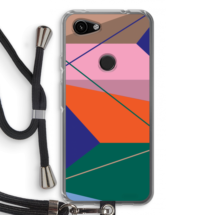 Gestalte 1: Pixel 3a Transparant Hoesje met koord