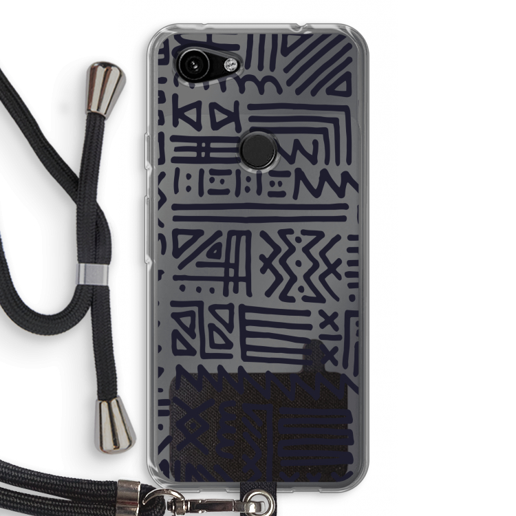 Marrakech print: Pixel 3a Transparant Hoesje met koord