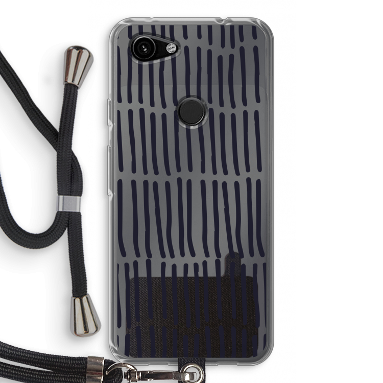 Moroccan stripes: Pixel 3a Transparant Hoesje met koord
