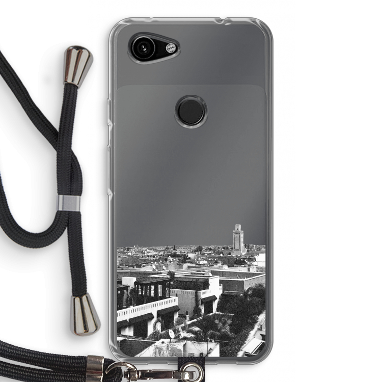 Marrakech Skyline : Pixel 3a Transparant Hoesje met koord