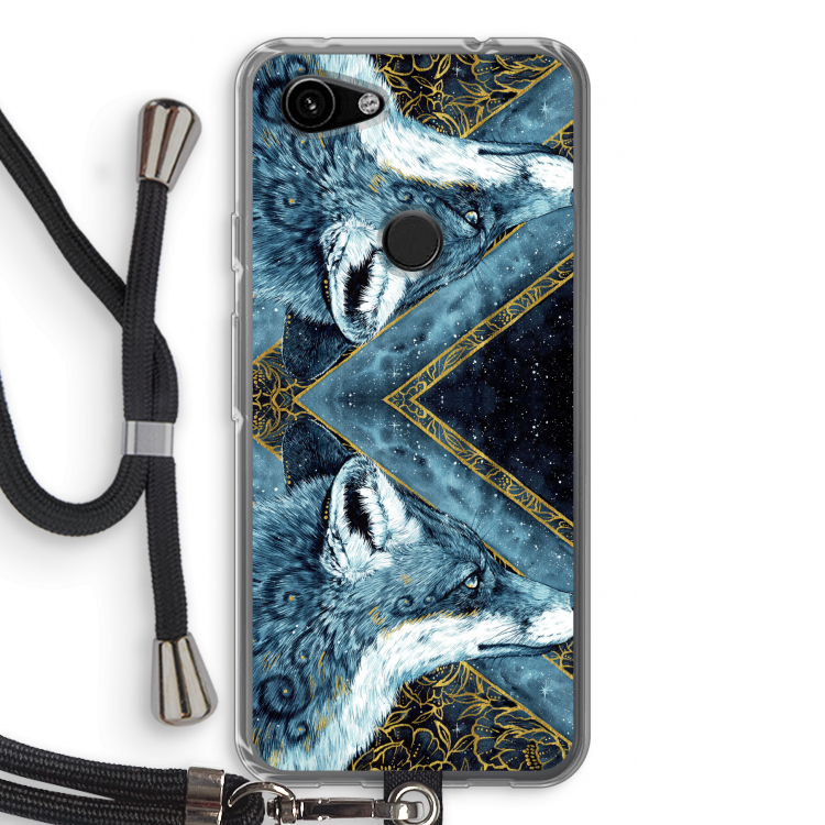 Golden Fox: Pixel 3a Transparant Hoesje met koord