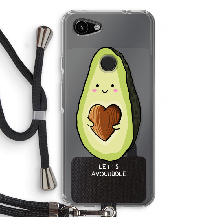 Avocuddle: Pixel 3a Transparant Hoesje met koord
