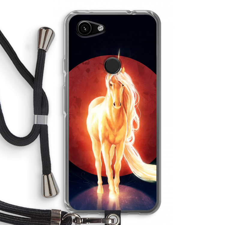 Last Unicorn: Pixel 3a Transparant Hoesje met koord